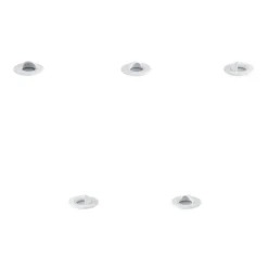 Set mit 5 modernen Bodeneinbaustrahlern weiß inkl. LED IP67 - Linsey