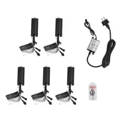 Set mit 5 modernen Bodeneinbaustrahlern weiß inkl. LED IP67 - Linsey