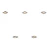 Set mit 5 modernen Bodeneinbaustrahlern Aluminium inkl. LED IP67 - Linsey