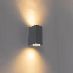 Set mit 2 modernen Wandleuchten Anthrazit IP44 - Baleno II