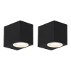 Set mit 2 modernen Wandleuchten schwarz IP44 - Baleno I