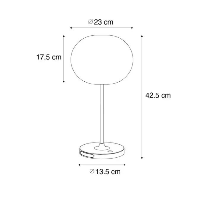 Set mit 2 modernen wiederaufladbaren Tischlampen weiß - Maloi