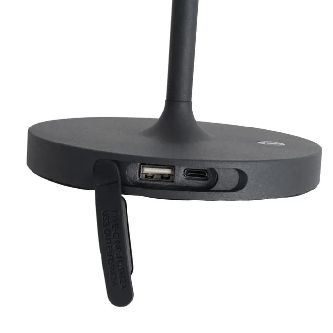 Set mit 2 modernen wiederaufladbaren Tischlampen weiß - Maloi