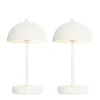 Set mit 2 Outdoor-Tischlampen Pilz weiß wiederaufladbar - Keira
