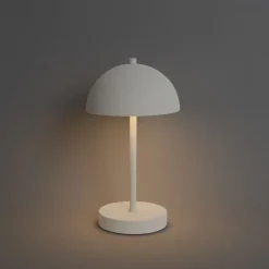 Set mit 2 Outdoor-Tischlampen Pilz weiß wiederaufladbar - Keira