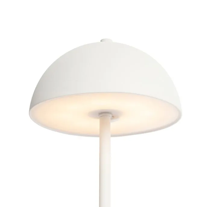 Set mit 2 Outdoor-Tischlampen Pilz weiß wiederaufladbar - Keira