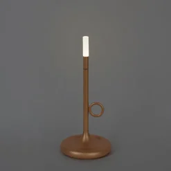 Set mit 2 Outdoor-Tischlampen gold mit Dimmer wiederaufladbar - Sjarel