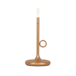 Set mit 2 Outdoor-Tischlampen gold mit Dimmer wiederaufladbar - Sjarel