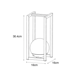 Set mit 2 Outdoor-Tischlampen Schwarz mit Touch-Ladefunktion - Nowi