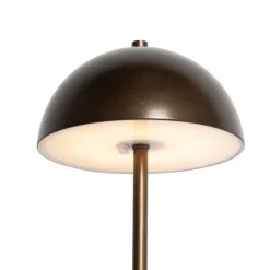 Set mit 2 Outdoor-Tischleuchten Pilz Dunkelbronze Wiederaufladbar - Keira