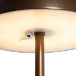 Set mit 2 Outdoor-Tischleuchten Pilz Dunkelbronze Wiederaufladbar - Keira