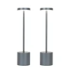 Set mit 2 Outdoor-Tischleuchten grau mit Dimmer wiederaufladbar - Dupont