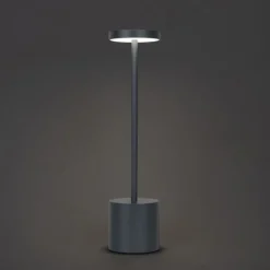 Set mit 2 Outdoor-Tischleuchten grau mit Dimmer wiederaufladbar - Dupont