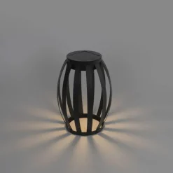 Set mit 2 Outdoor-Tischleuchten schwarz 3-stufig dimmbar Solar & wiederaufladbar - Sheldon