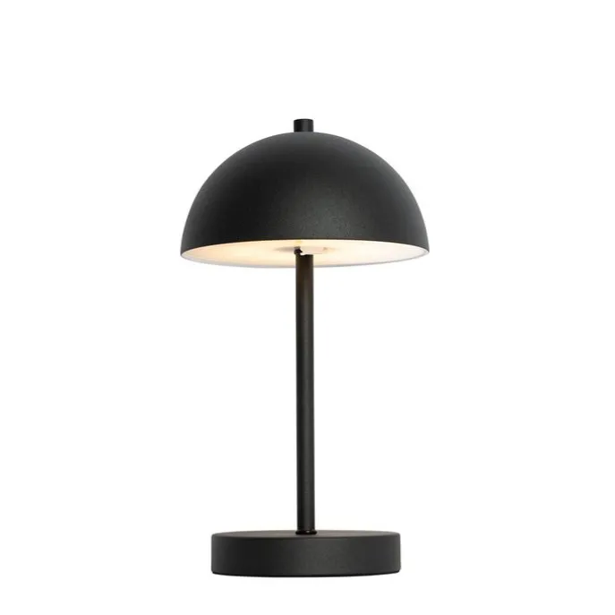 Set mit 2 Outdoor-Tischleuchten Pilz Schwarz wiederaufladbar - Keira