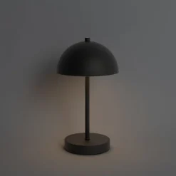 Set mit 2 Outdoor-Tischleuchten Pilz Schwarz wiederaufladbar - Keira