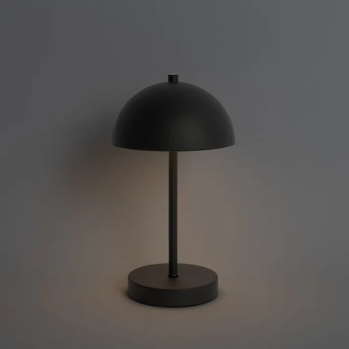 Set mit 2 Outdoor-Tischleuchten Pilz Schwarz wiederaufladbar - Keira