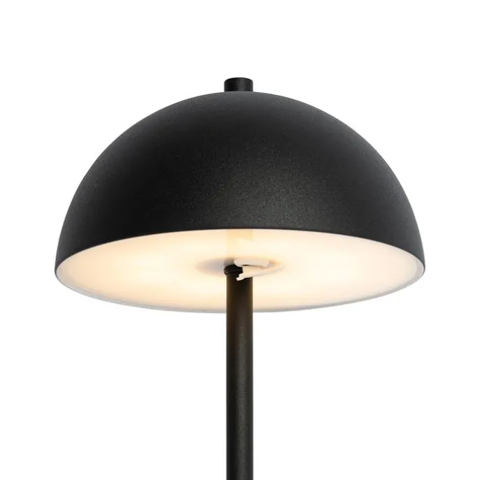 Set mit 2 Outdoor-Tischleuchten Pilz Schwarz wiederaufladbar - Keira