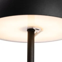 Set mit 2 Outdoor-Tischleuchten Pilz Schwarz wiederaufladbar - Keira