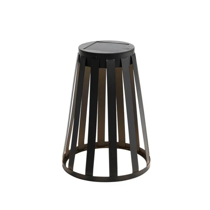 Set mit 2 Outdoor-Tischleuchten Schwarz Inkl. LED 3-Stufen Dimmer Solar und Akku - Penny