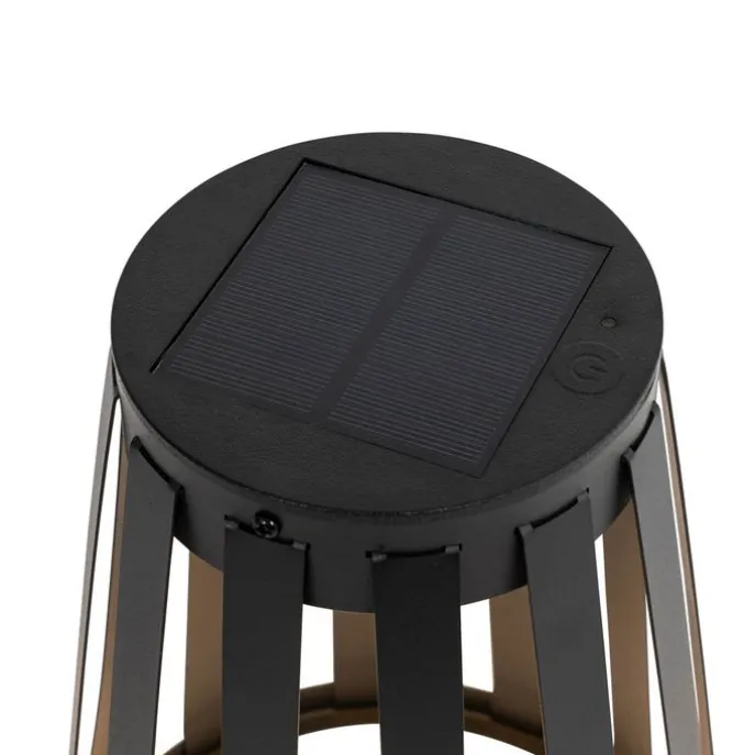 Set mit 2 Outdoor-Tischleuchten Schwarz Inkl. LED 3-Stufen Dimmer Solar und Akku - Penny