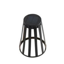 Set mit 2 Outdoor-Tischleuchten Schwarz Inkl. LED 3-Stufen Dimmer Solar und Akku - Penny