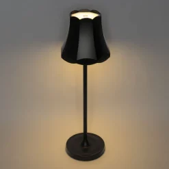 Set mit 2 Retro-Tischleuchten Schwarz wiederaufladbar IP44 - Granny