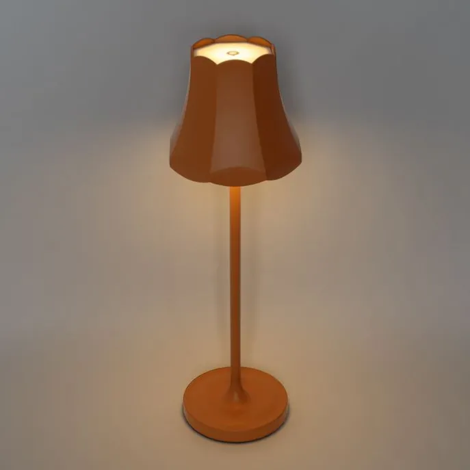 Set mit 2 Retro-Tischleuchten orange wiederaufladbar IP44 - Granny