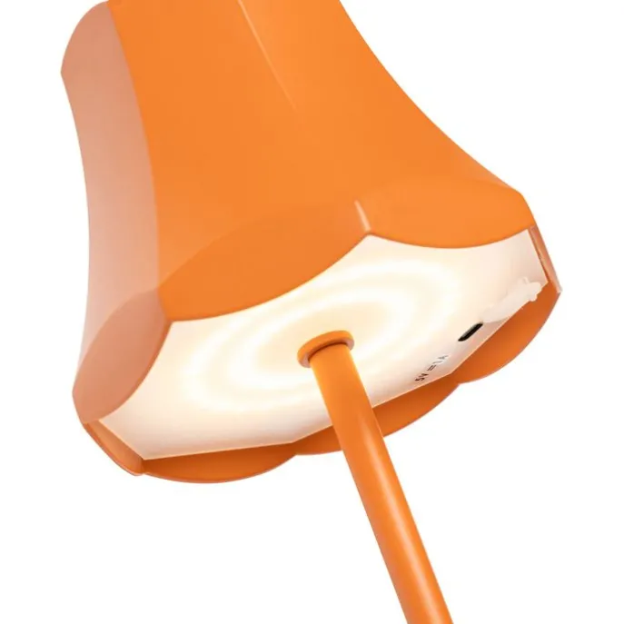 Set mit 2 Retro-Tischleuchten orange wiederaufladbar IP44 - Granny