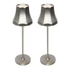 Set mit 2 Retro-Tischleuchten Gunmetal wiederaufladbar IP44 - Granny