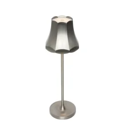 Set mit 2 Retro-Tischleuchten Gunmetal wiederaufladbar IP44 - Granny