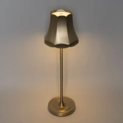 Set mit 2 Retro-Tischleuchten Roségold wiederaufladbar IP44 - Granny