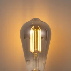 Set mit 5 Smart Dimmbare LED-Glühbirnen E27 ST64 Rauchglas 4,9 W 150 lm 1800 K
