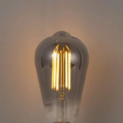 Set mit 5 Smart Dimmbare LED-Glühbirnen E27 ST64 Rauchglas 4,9 W 150 lm 1800 K