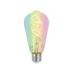 Set mit 5 Smart E27 Dimmbare LED-Glühbirnen ST64 Klar RGBW 4W 250lm 2700K