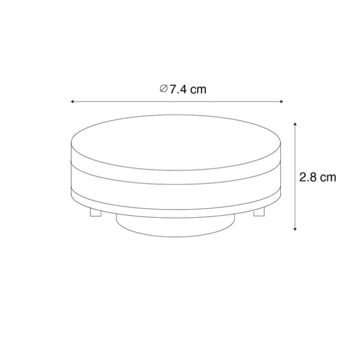 Set mit 3 smarten, dimmbaren GX53 LED-Lampen 9W 806LM 2700K-6500K inkl. Zigbee Smart Hub