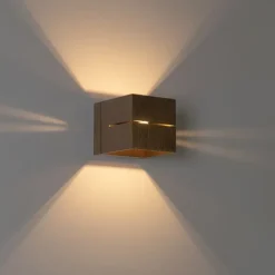 Set mit 2 Smart-Wandlampen Dunkelbronze 9,7 cm Inkl. Wifi G9 - Transfer Groove