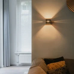 Set mit 2 Smart-Wandlampen Dunkelbronze 9,7 cm Inkl. Wifi G9 - Transfer Groove