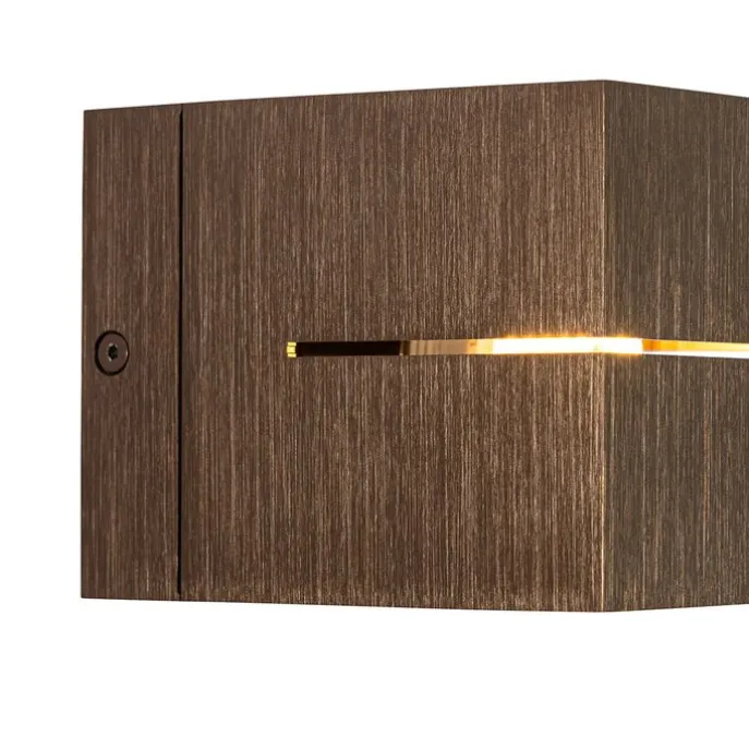 Set mit 2 Smart-Wandlampen Dunkelbronze 9,7 cm Inkl. Wifi G9 - Transfer Groove