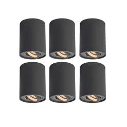 Set mit 6 Spots Smart Dunkelgrau inkl. WLAN GU10 - Rondoo up