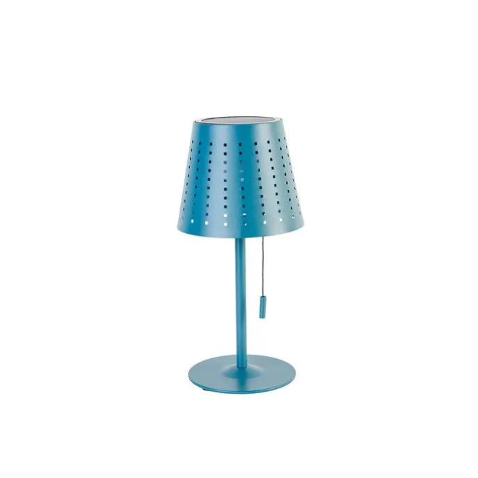 Set mit 2 Tischlampen Blau inkl. LED 3-stufig dimmbar wiederaufladbar und solarbetrieben - Ferre
