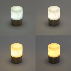 Set mit 12 Tischleuchten Dunkelbronze RGBW wiederaufladbar inkl. Ladestation - Alessia