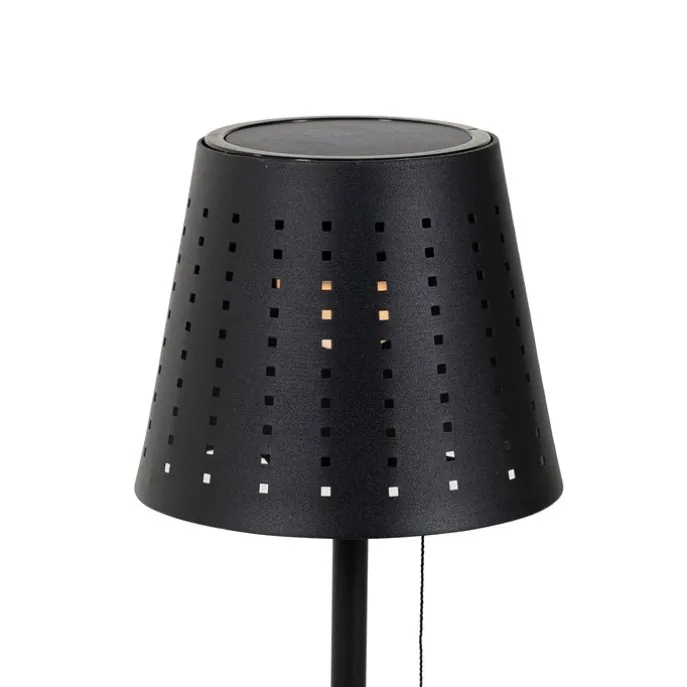 Set mit 2 Tischleuchten schwarz inkl. LED 3-stufig dimmbar wiederaufladbar und solarbetrieben - Ferre