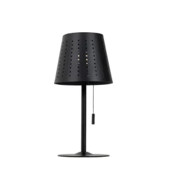 Set mit 2 Tischleuchten schwarz inkl. LED 3-stufig dimmbar wiederaufladbar und solarbetrieben - Ferre