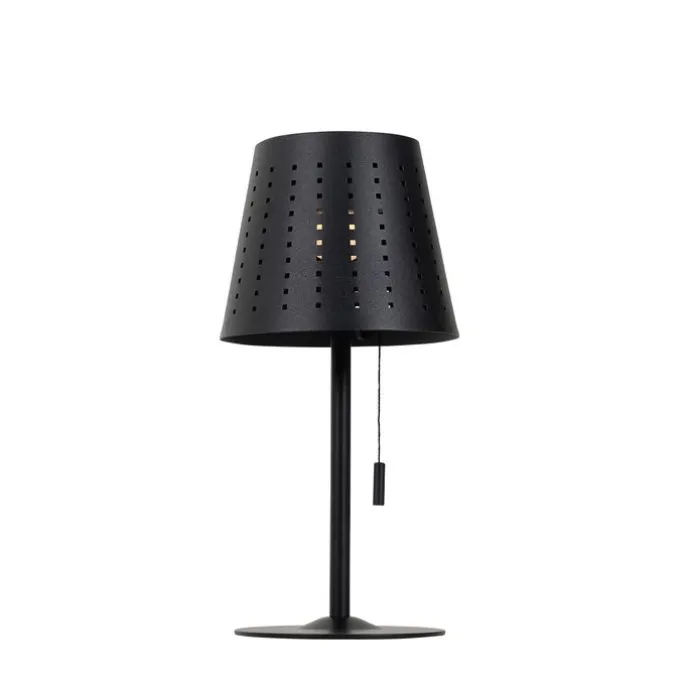 Set mit 2 Tischleuchten schwarz inkl. LED 3-stufig dimmbar wiederaufladbar und solarbetrieben - Ferre