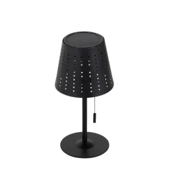 Set mit 2 Tischleuchten schwarz inkl. LED 3-stufig dimmbar wiederaufladbar und solarbetrieben - Ferre