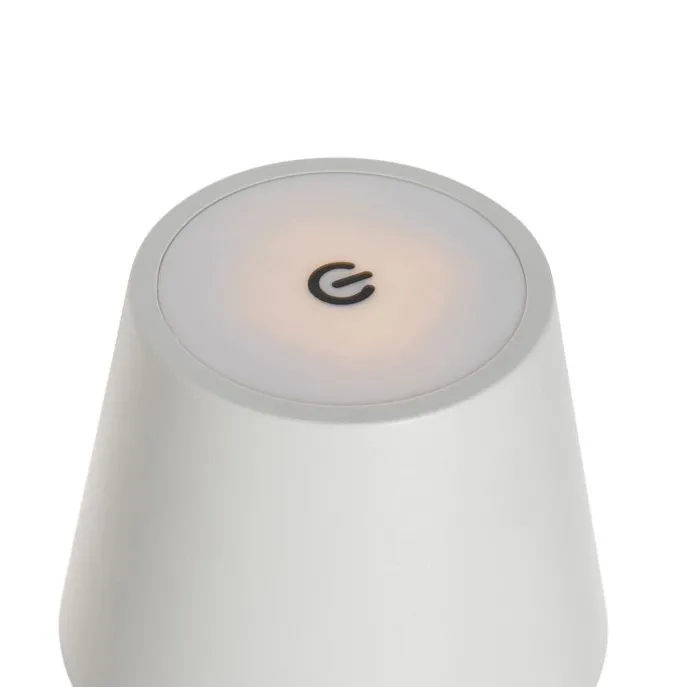 Set mit 2 Tischleuchten weiß mit Dimmer und wiederaufladbar - Murdock