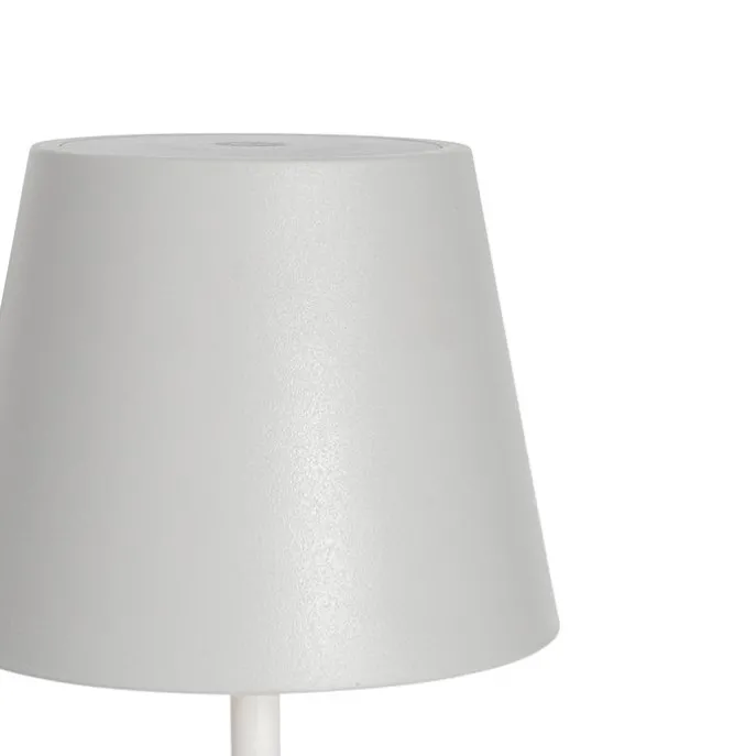 Set mit 2 Tischleuchten weiß mit Dimmer und wiederaufladbar - Murdock