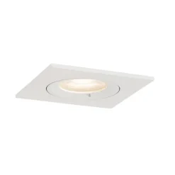 Set mit 12 weißen quadratischen GU10 Einbaustrahlern 50 mm IP44 - Xena