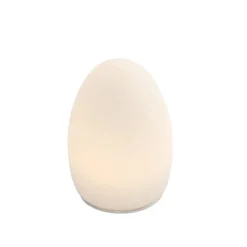 Set mit 2 weißen RGBW-wiederaufladbaren Tischleuchten - Eggo